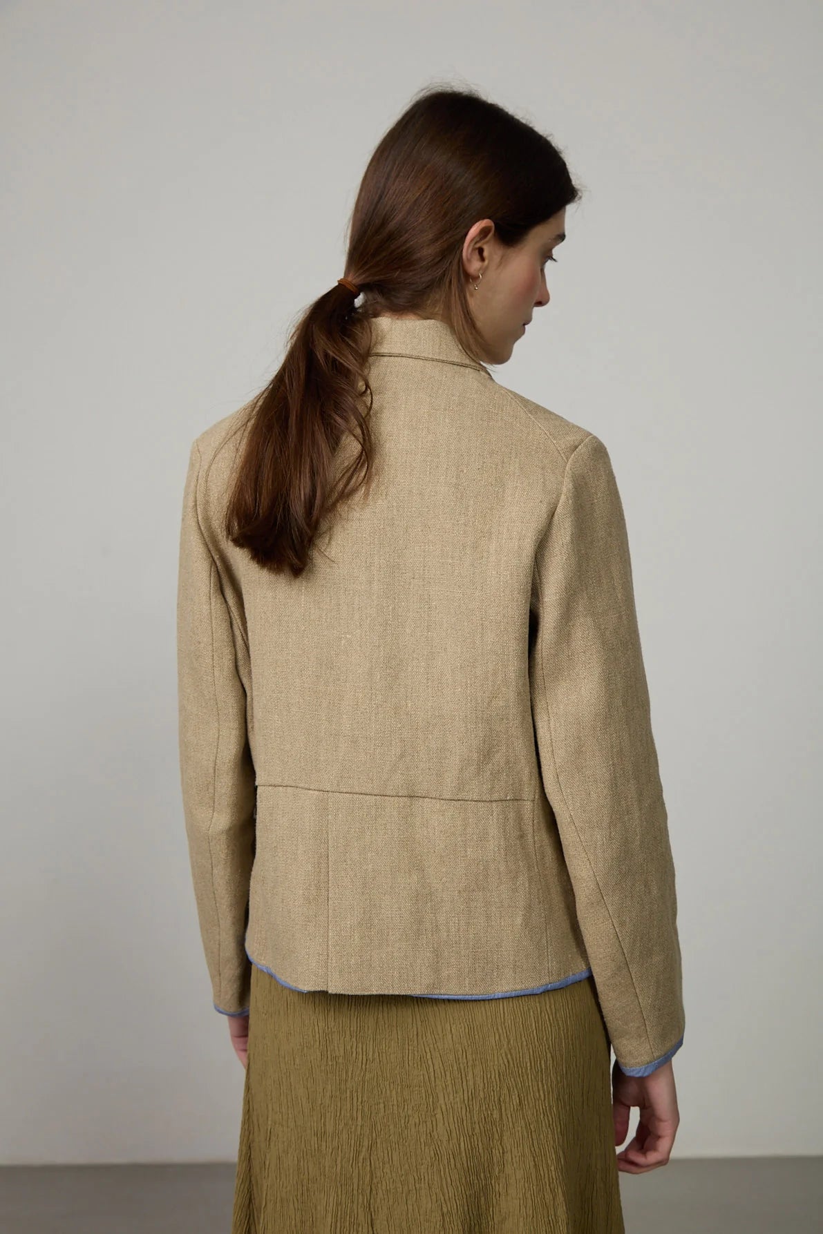 Minina Juliette Short Jacket - Raw Linen LAST ONE Size 44