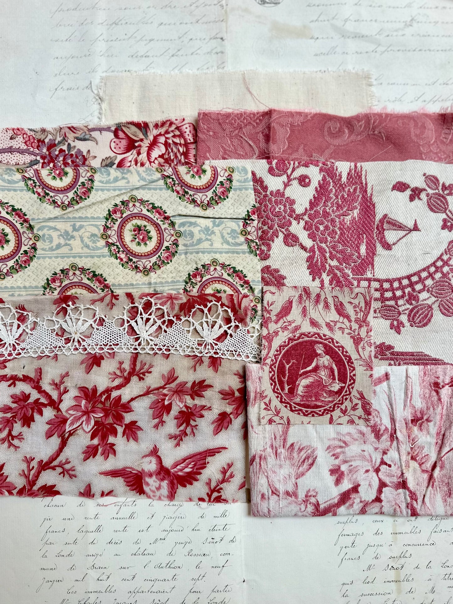 Antique French Fabric Pack - Pink I