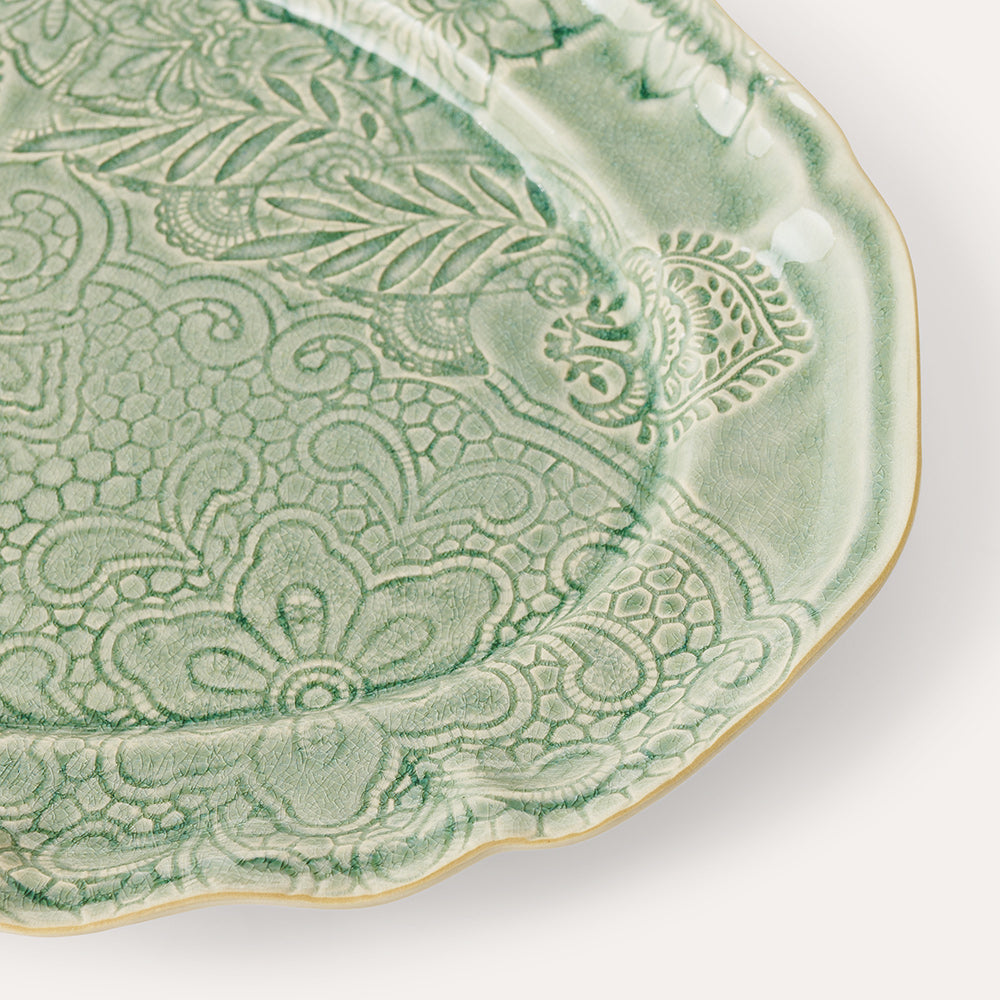 Sthal Sweden Large Oval Platter - Antique