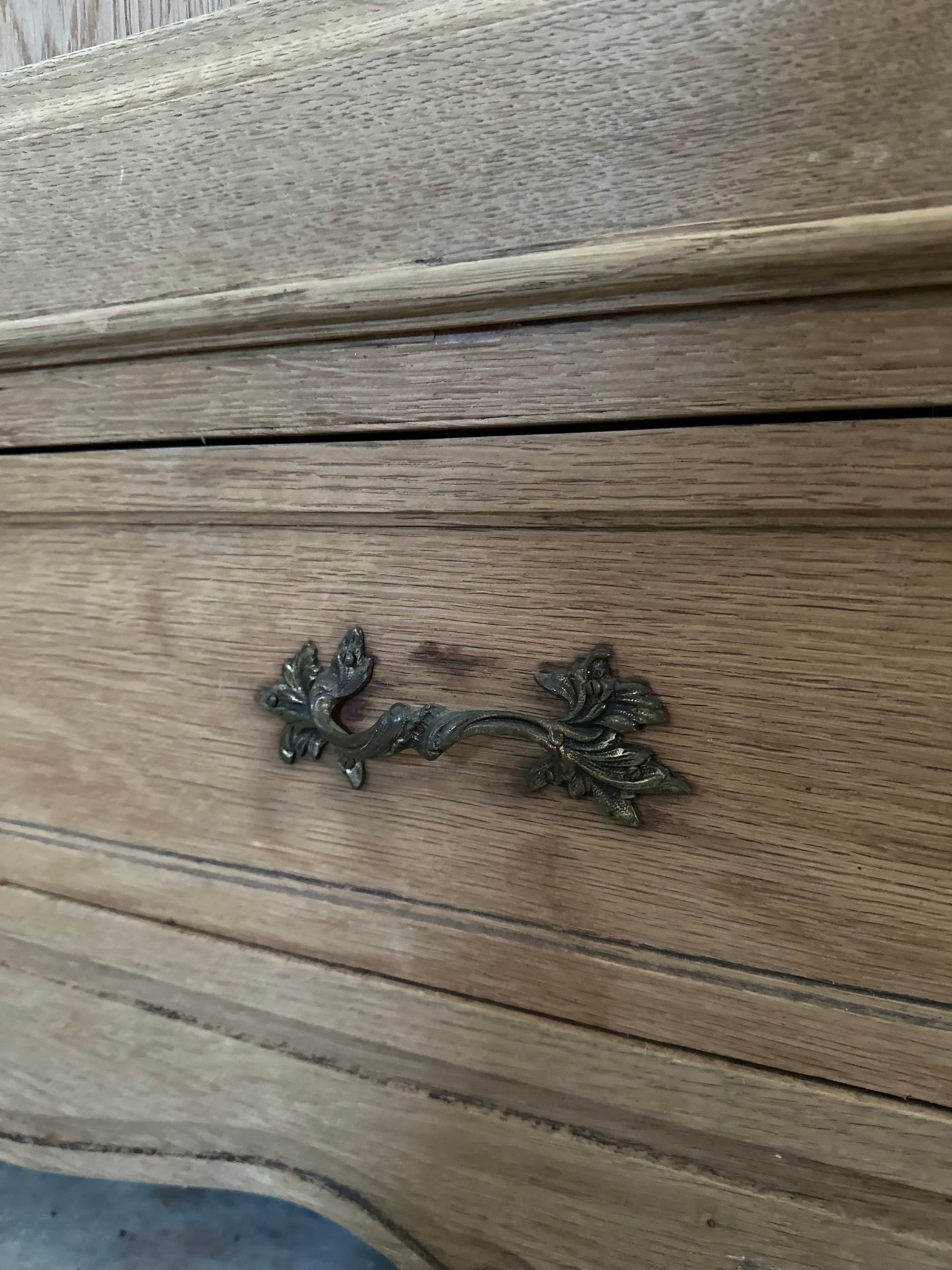 Antique French Louis XV Style Oak Armoire