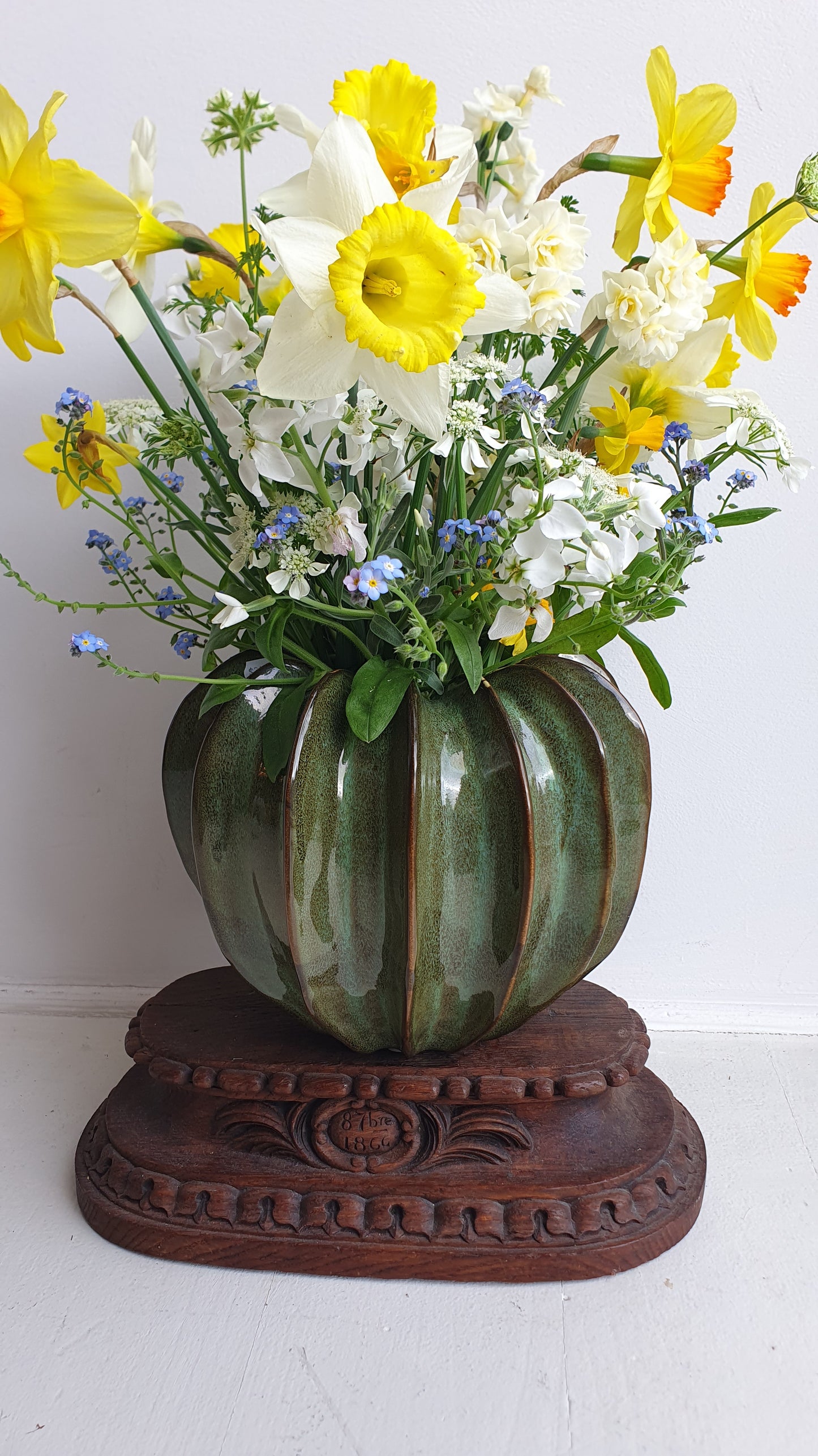 European Ceramic Gourd Pot - Green