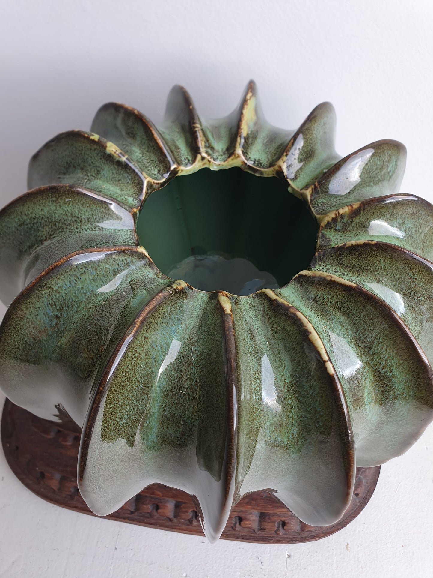 European Ceramic Gourd Pot - Green