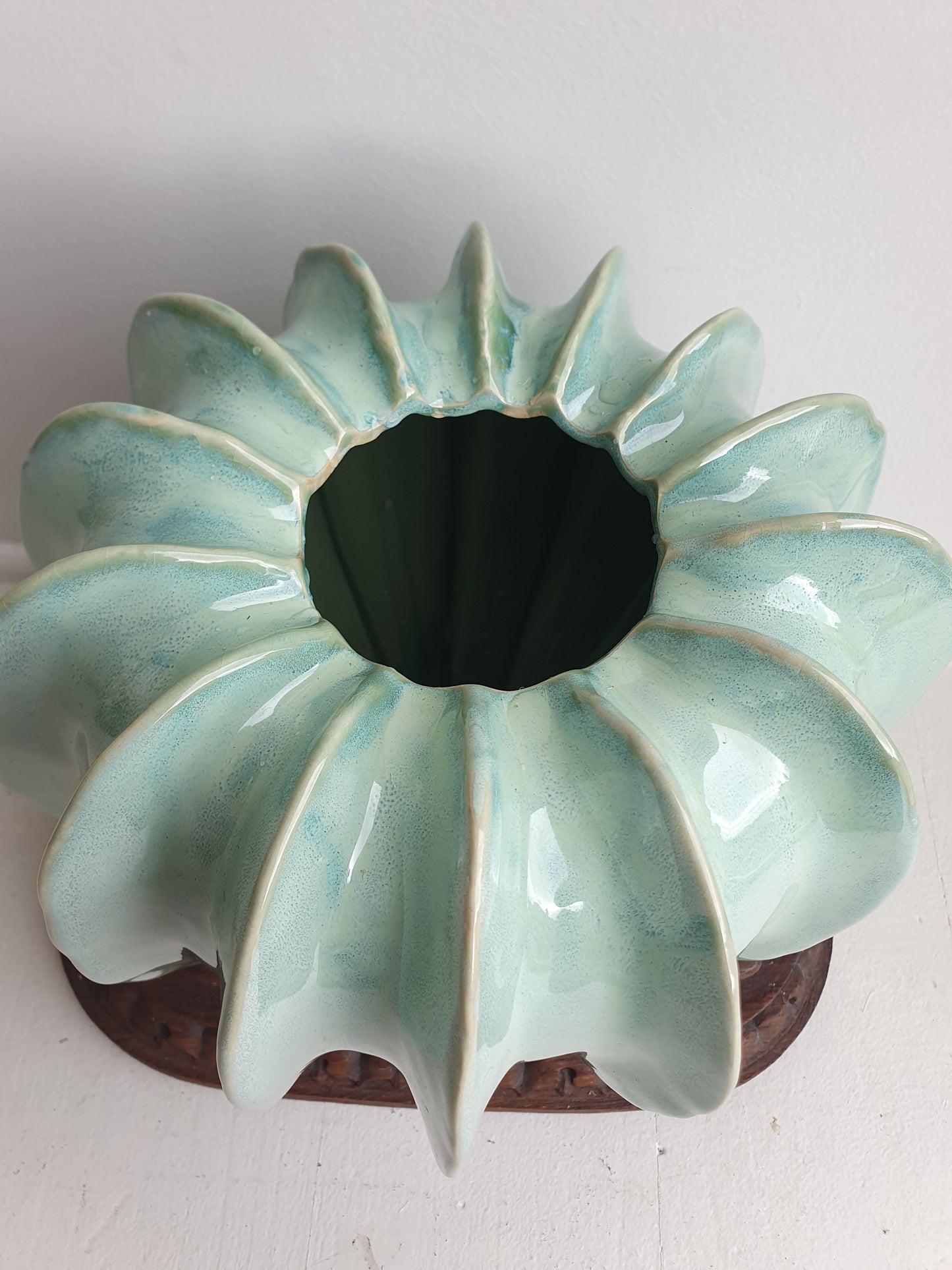 European Ceramic Gourd Pot - Turquoise