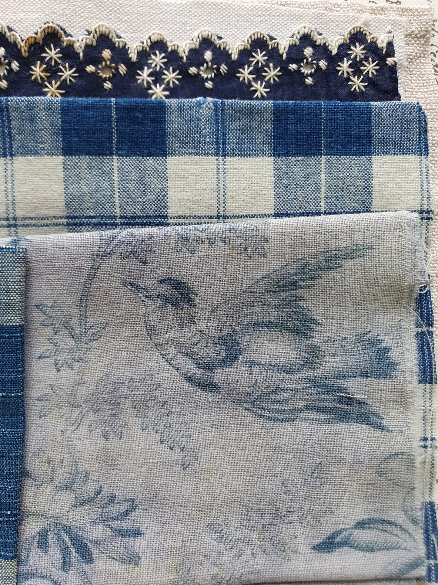 Antique French Navy Blue Fabric Pack