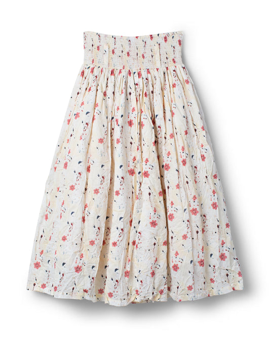 Ewa i Walla 'Git' Skirt With Pockets In Cream Floral