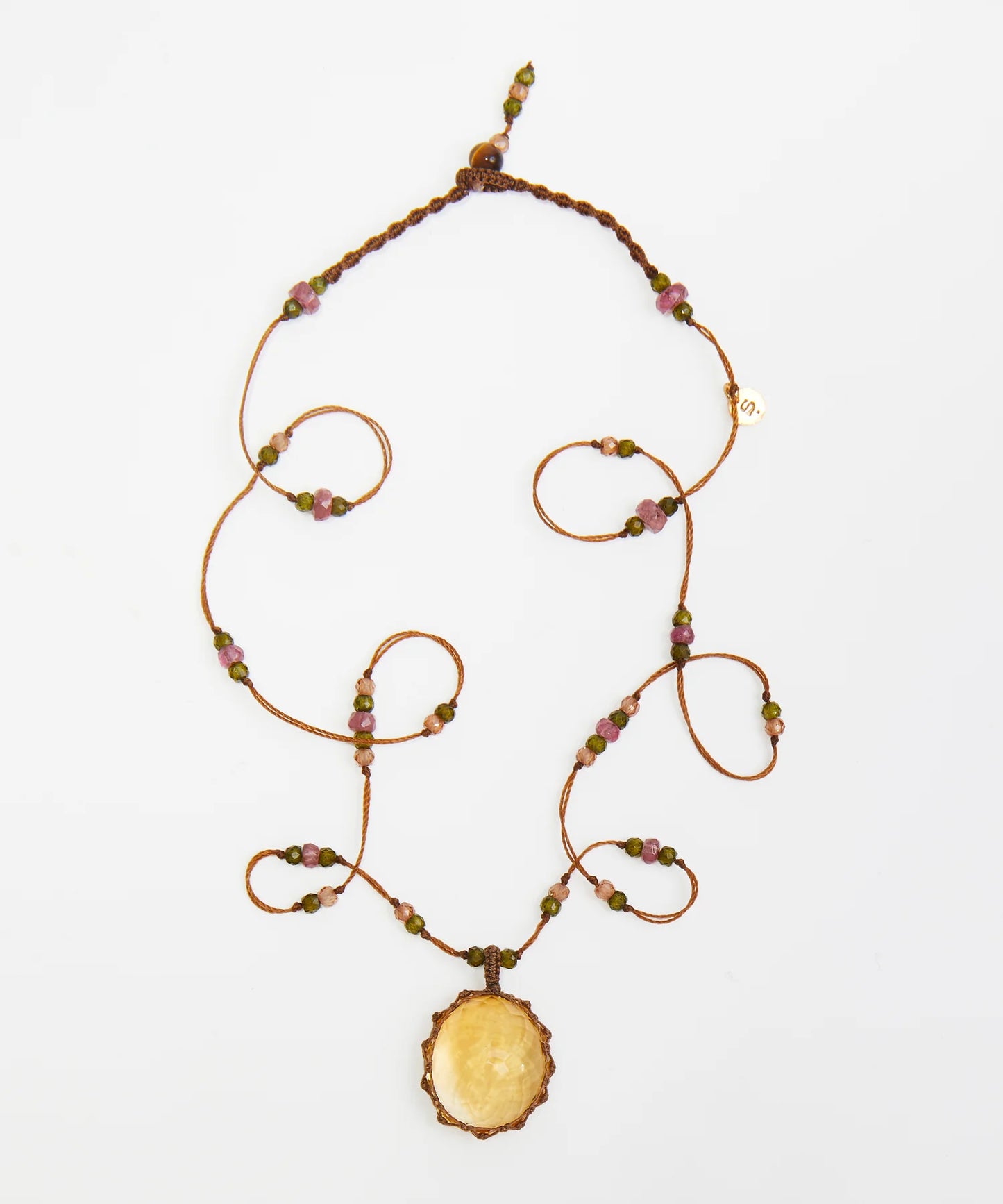 Sharing Tibetan Long Necklace Citrine