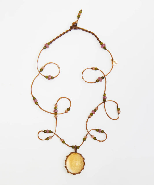 Sharing Tibetan Long Necklace Citrine