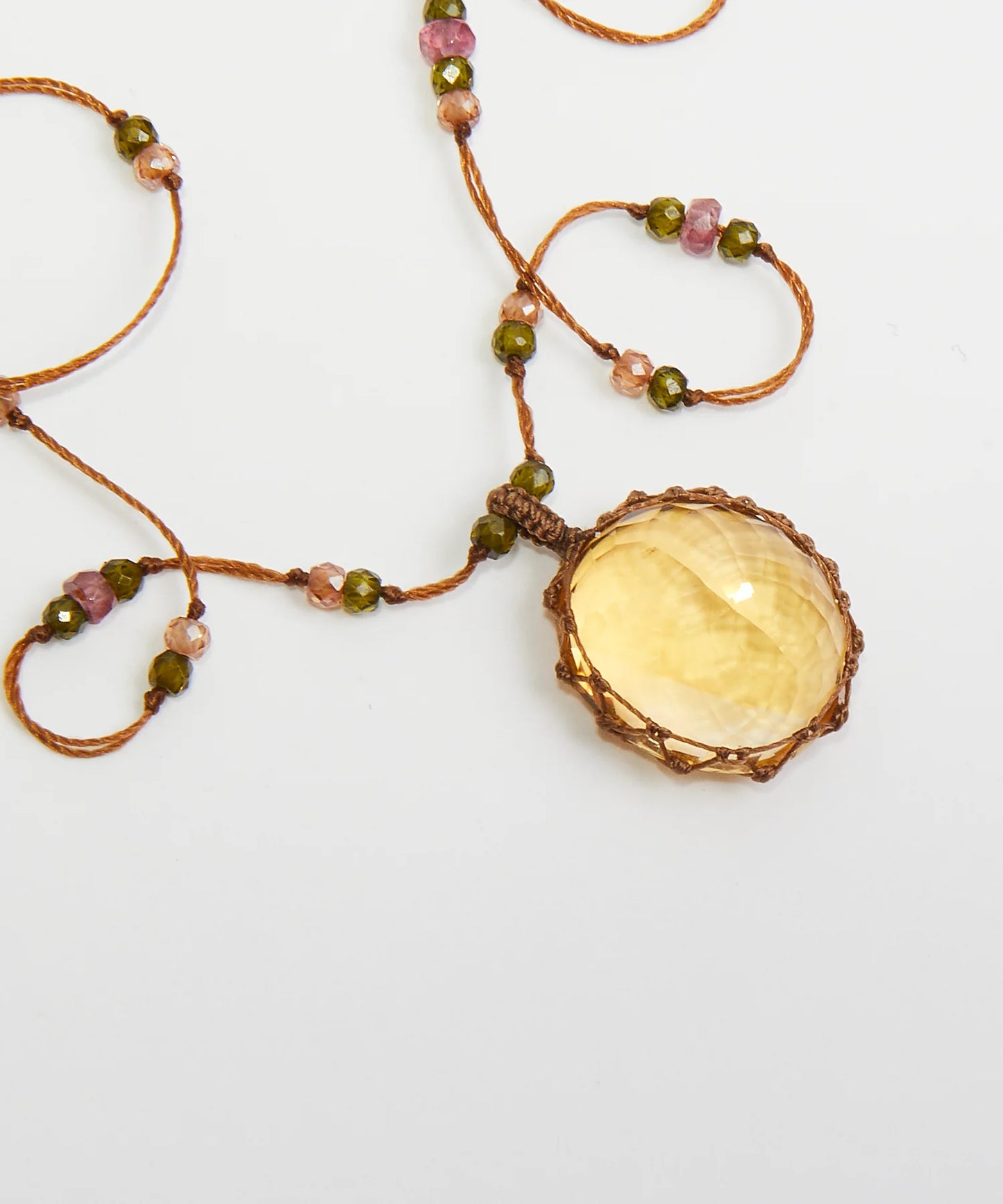 Sharing Tibetan Long Necklace Citrine