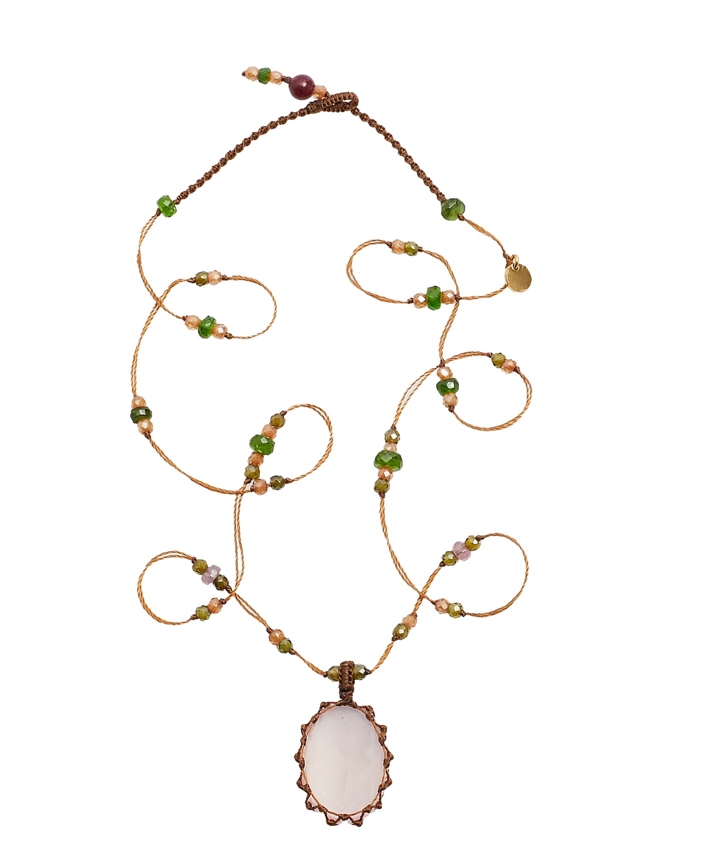 Sharing Tibetan Short Necklace Pink Quartz