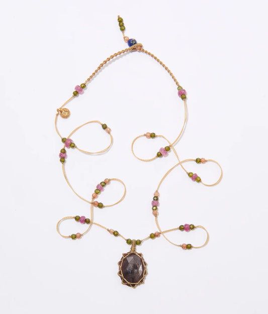 Sharing Tibetan Short Necklace Corundum Red