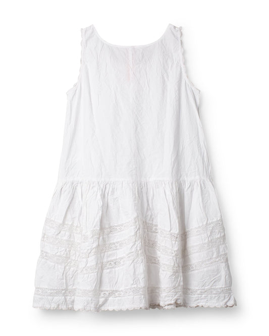 Ewa i Walla 'Vida' Lace Up Front Tunic In White