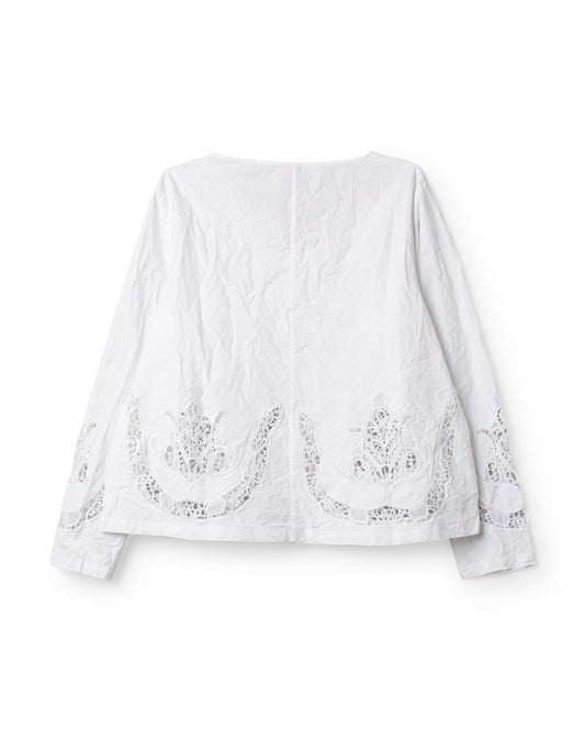 Ewa i Walla 'Trinity' Blouse With Lace Details In White