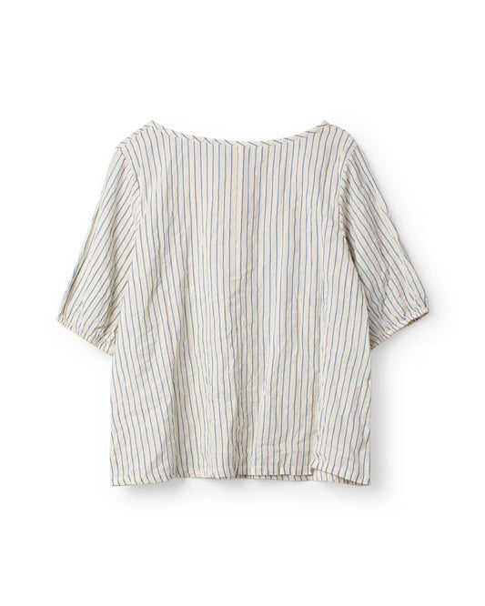 Ewa i Walla 'Simona' Striped Blouse With Lace Neckline
