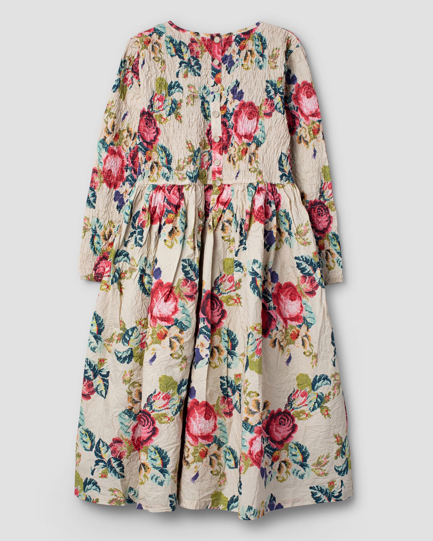 Ewa i Walla 'Deana' Floral Dress With Smocked Bodice