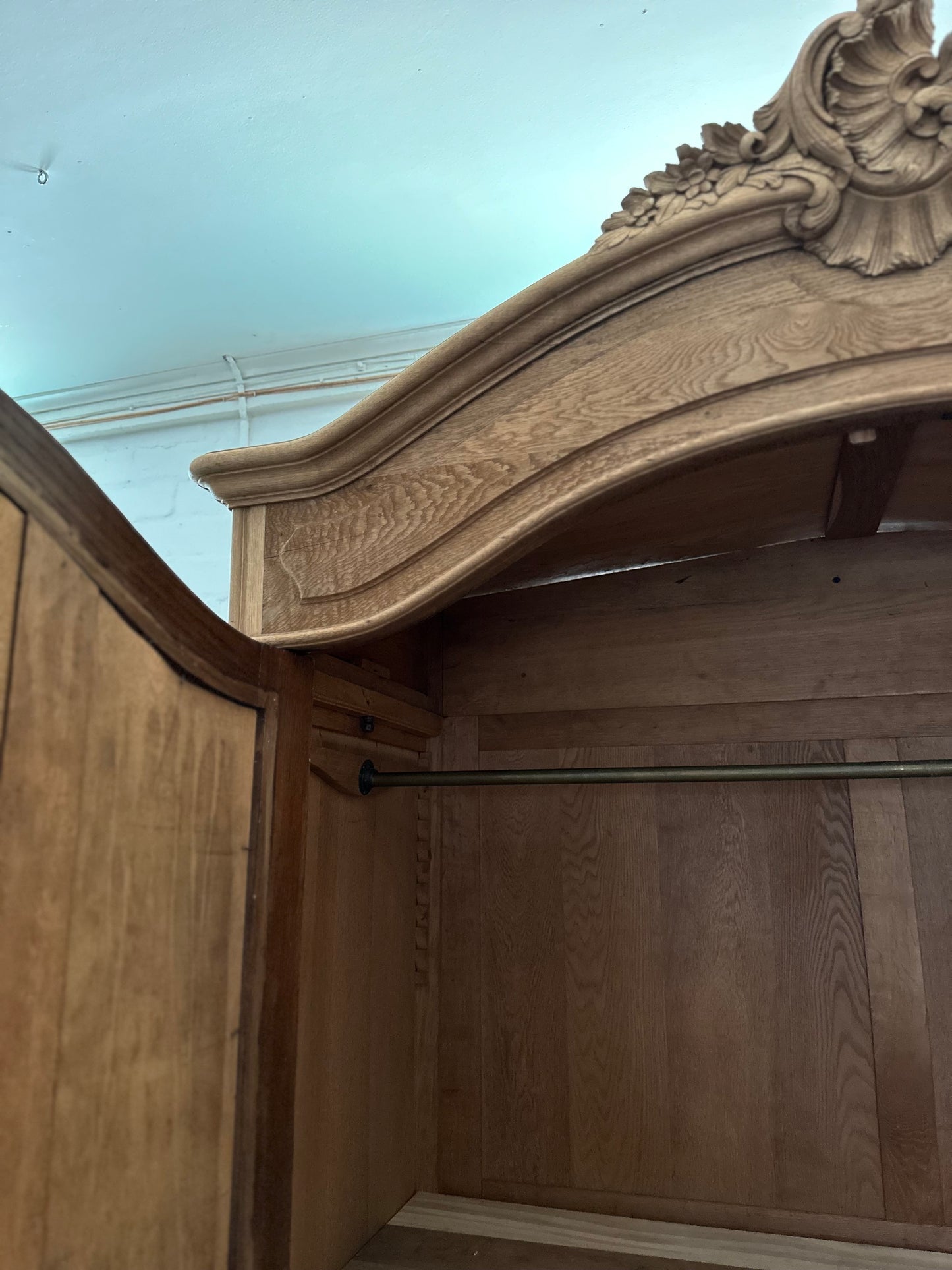 Antique French Louis XV Style Oak Armoire