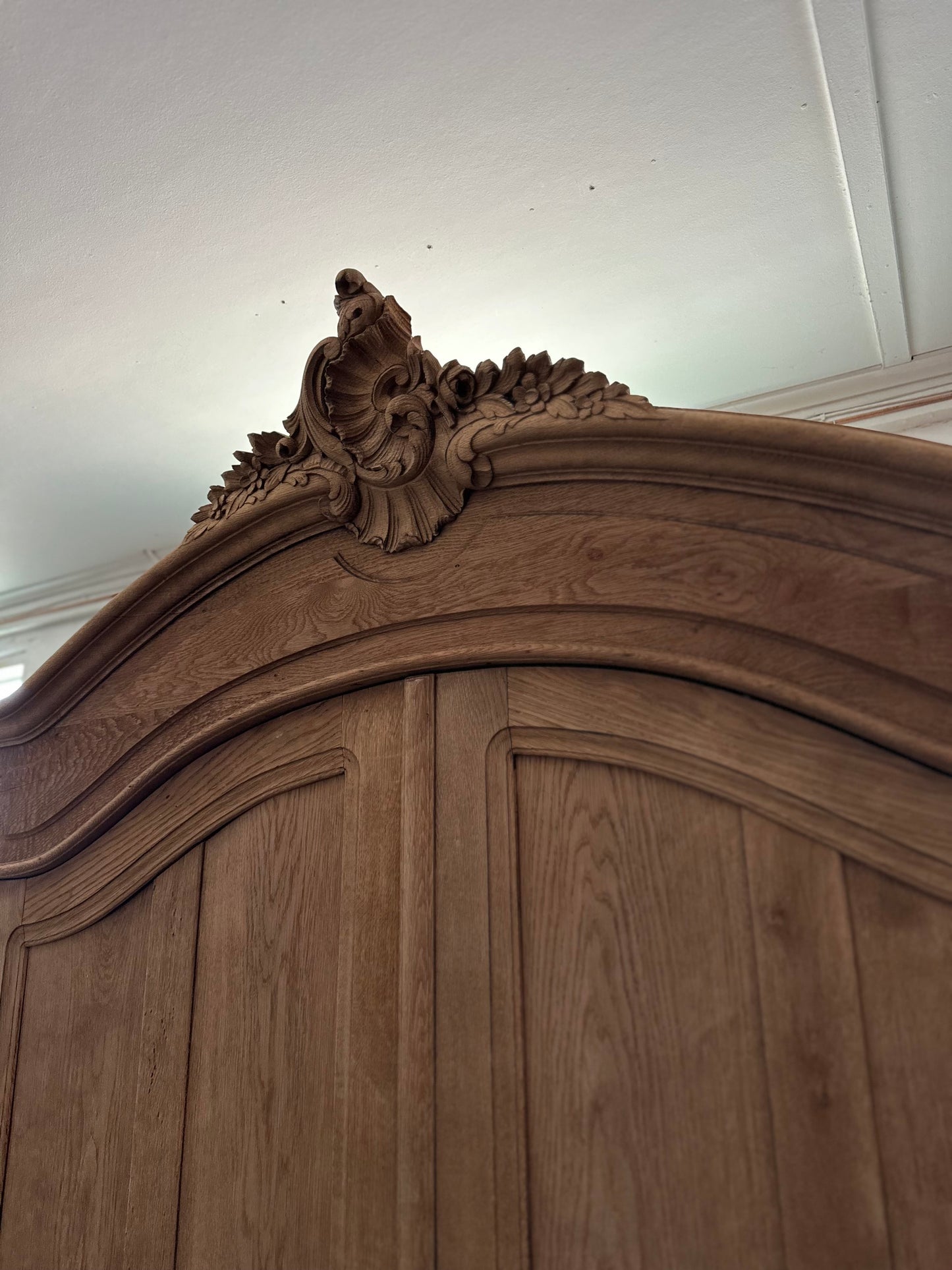 Antique French Louis XV Style Oak Armoire