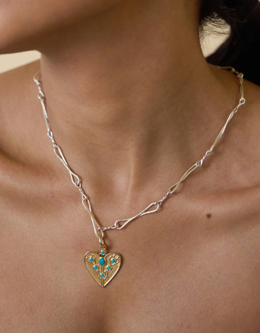 Dorothee Sausset Turquoise Heart Pendant