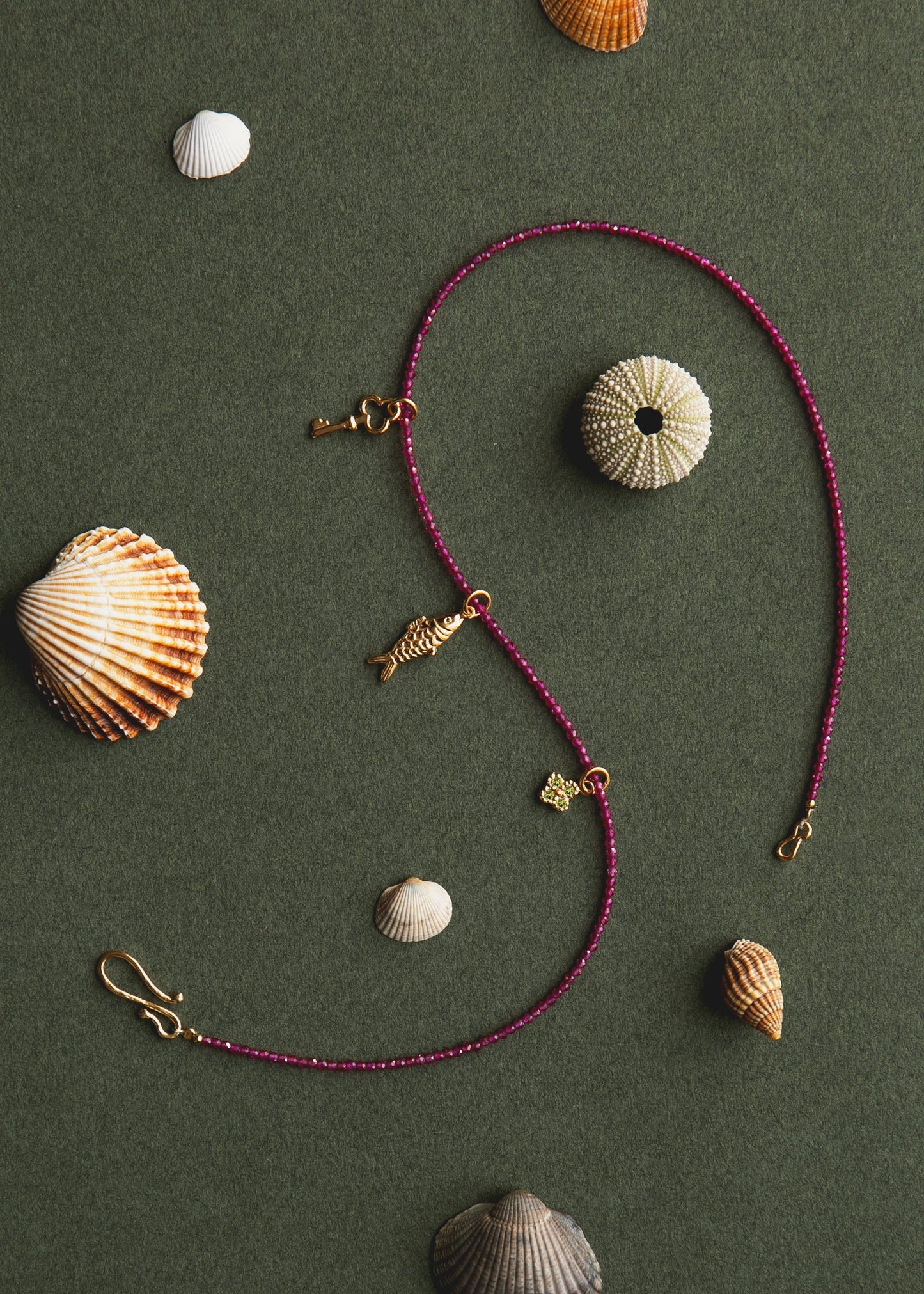 Alix d. Reynis Taliah Necklace Chain - Ruby Pearls