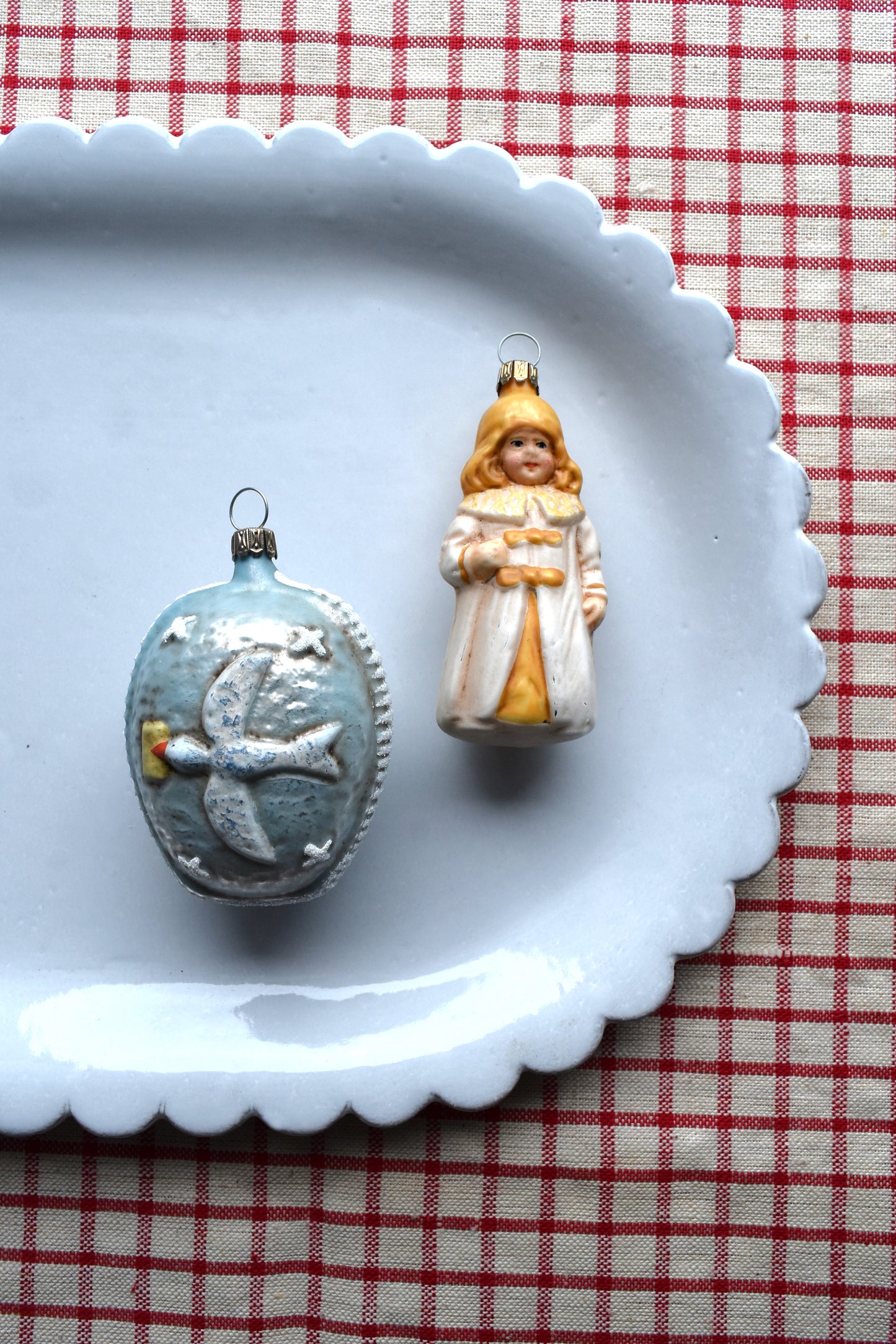 Angel & Bird - Nostalgic German Christmas Ornaments - Set III