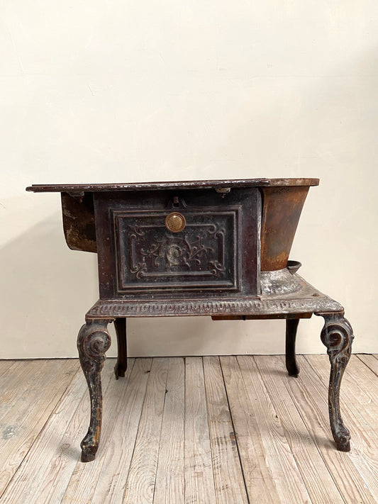 Antique French Cast Iron Stove & Oven