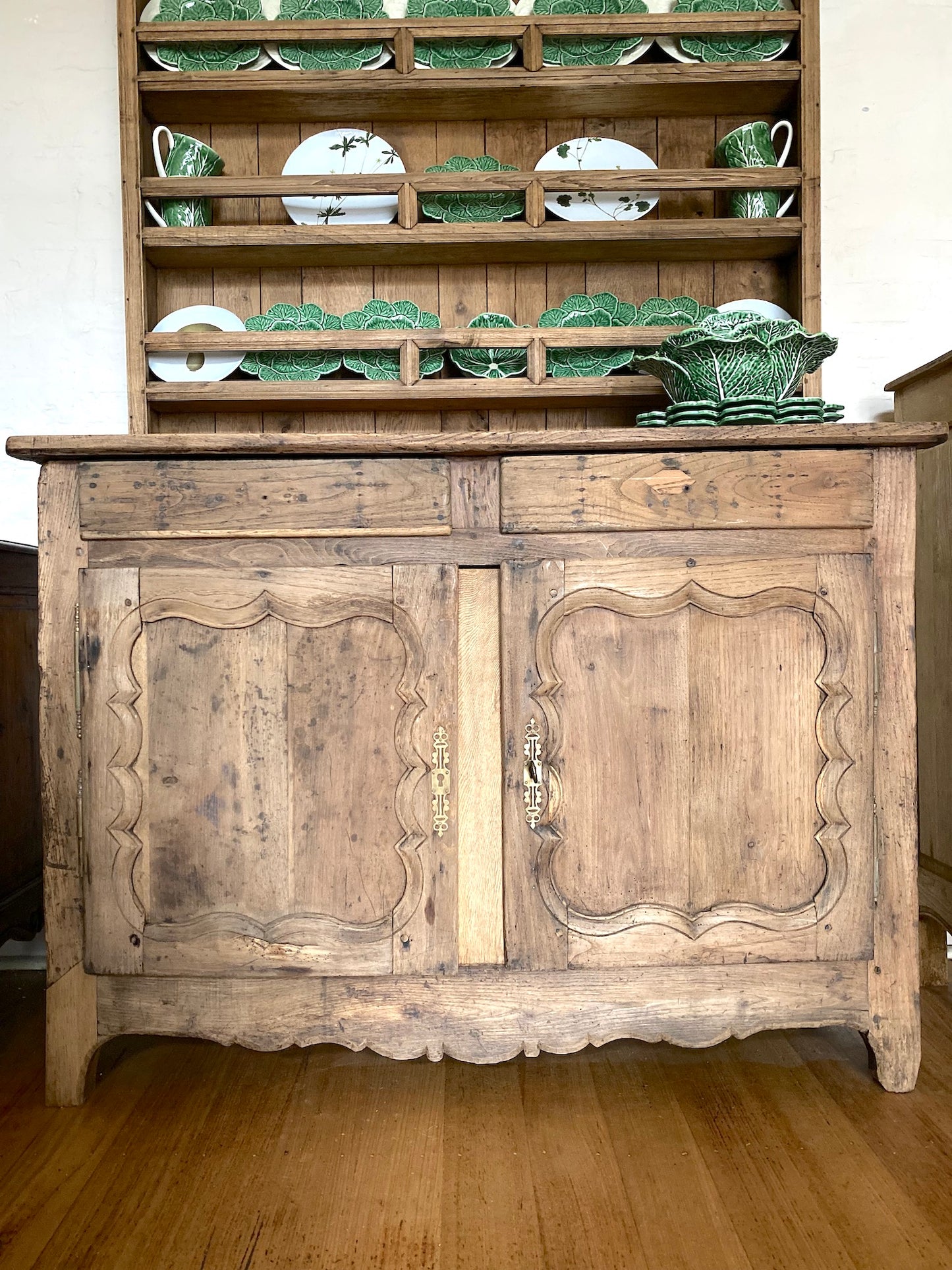 Antique French Oak Farmhouse Kitchen Dresser