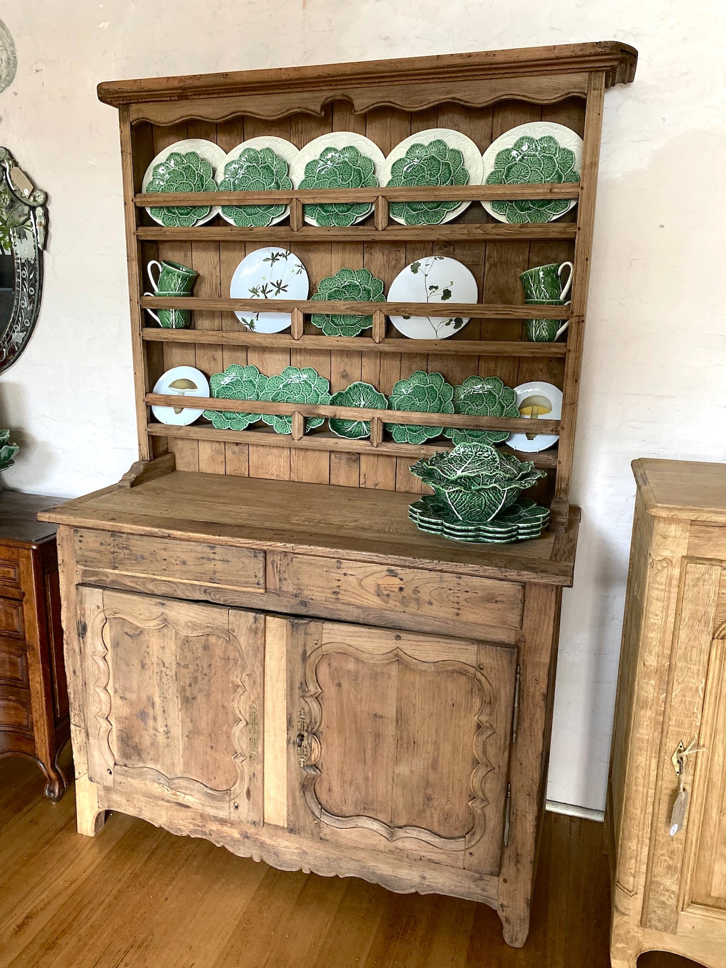 Antique French Oak Farmhouse Kitchen Dresser