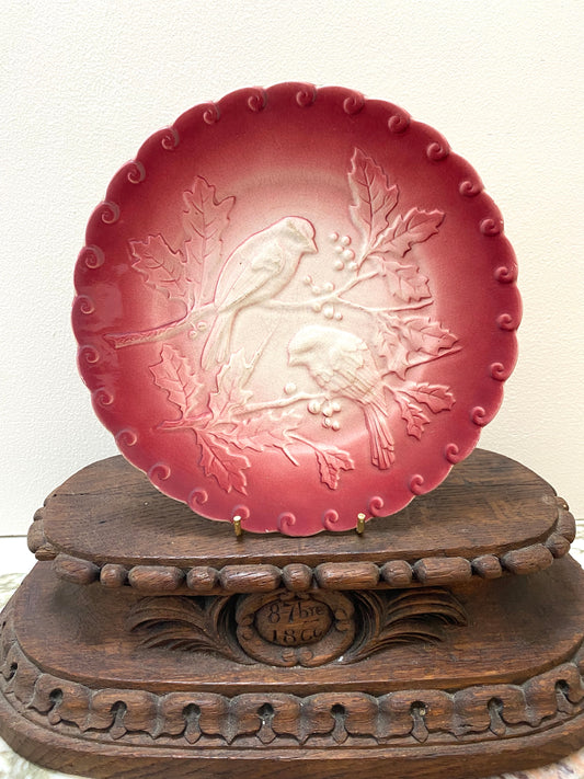 Antique French "FF Pexonnes" Bird Plate