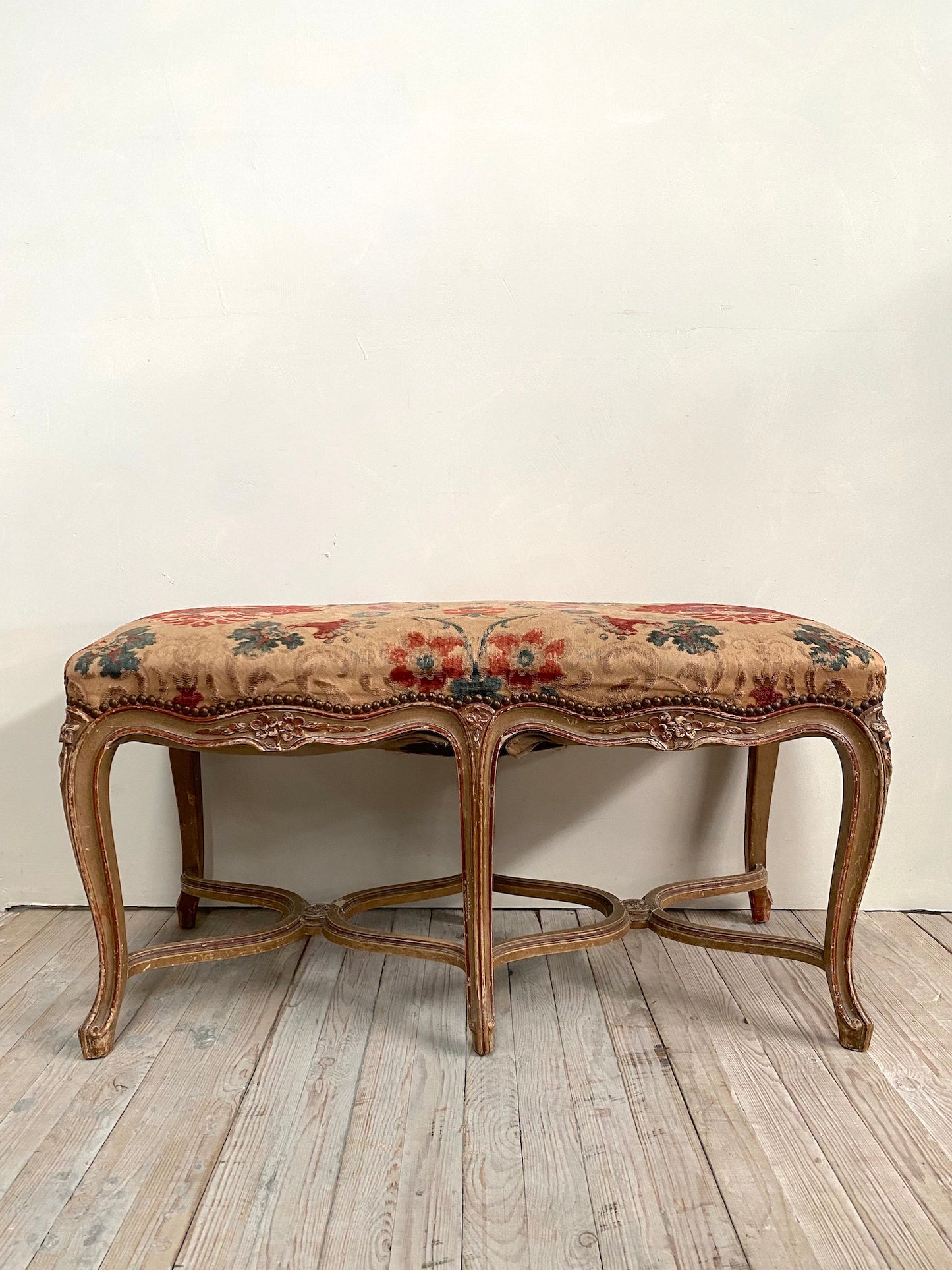 Antique Parisienne Louis XV Bench Seat