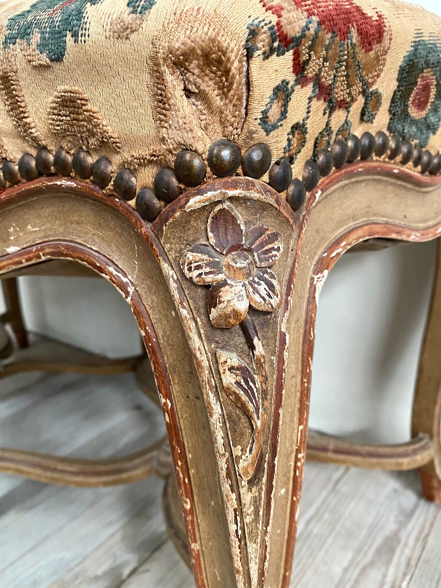 Antique Parisienne Louis XV Bench Seat