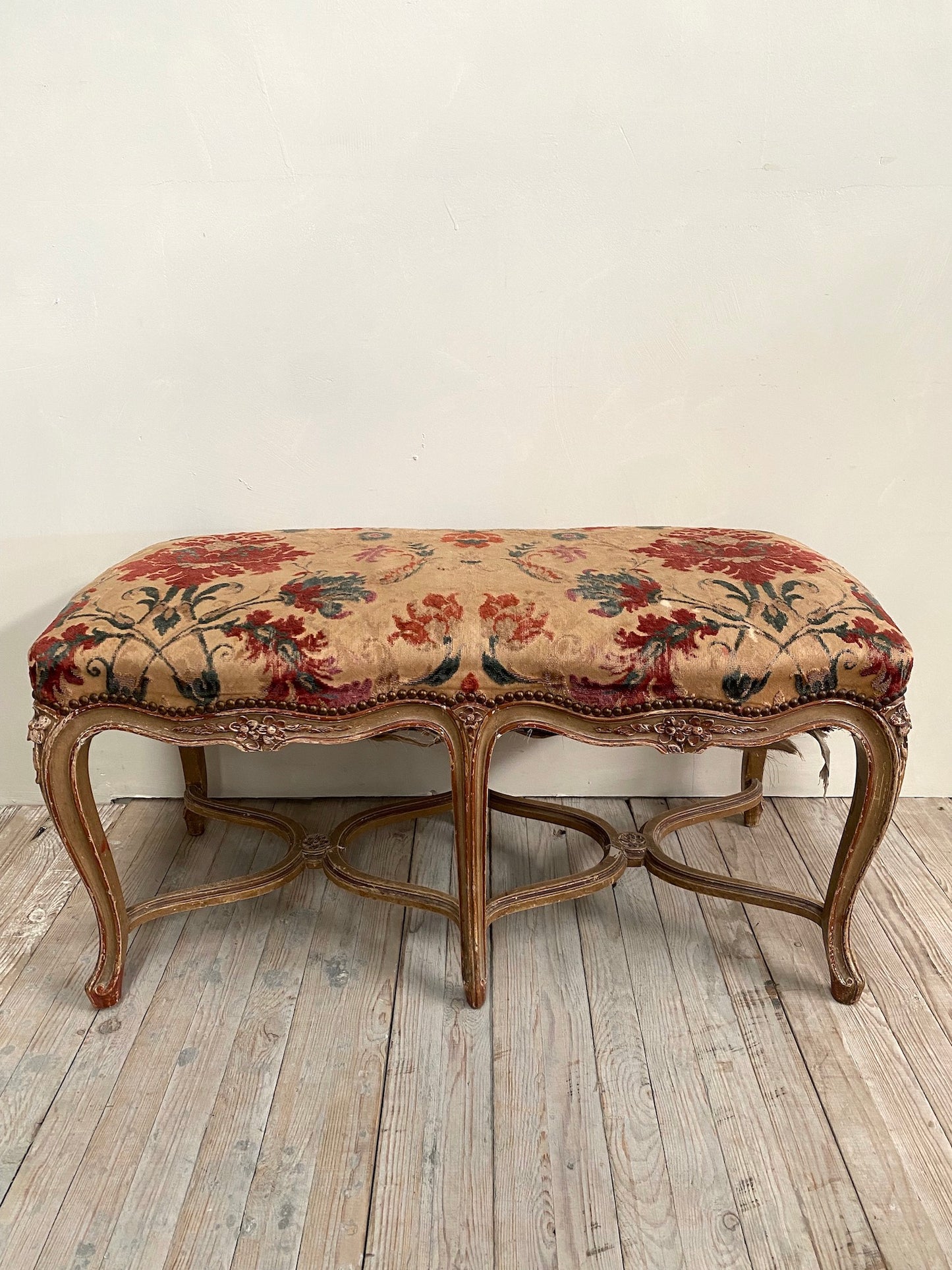 Antique Parisienne Louis XV Bench Seat