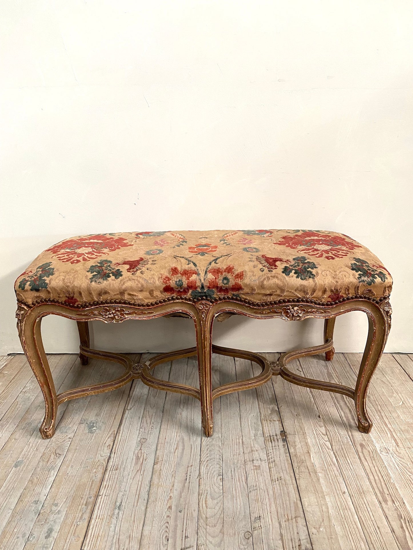 Antique Parisienne Louis XV Bench Seat