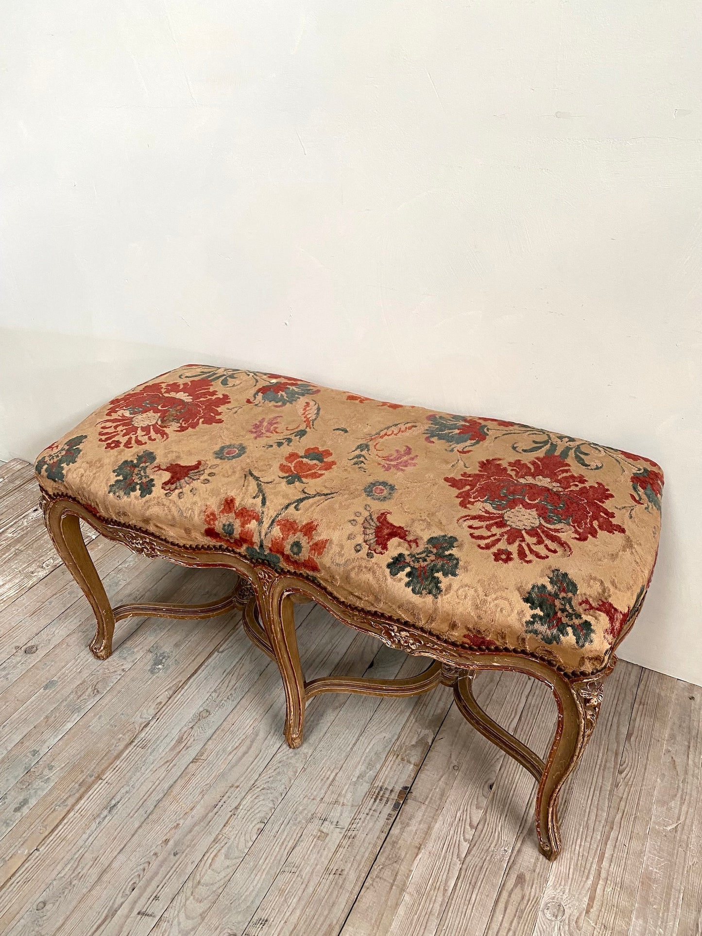 Antique Parisienne Louis XV Bench Seat