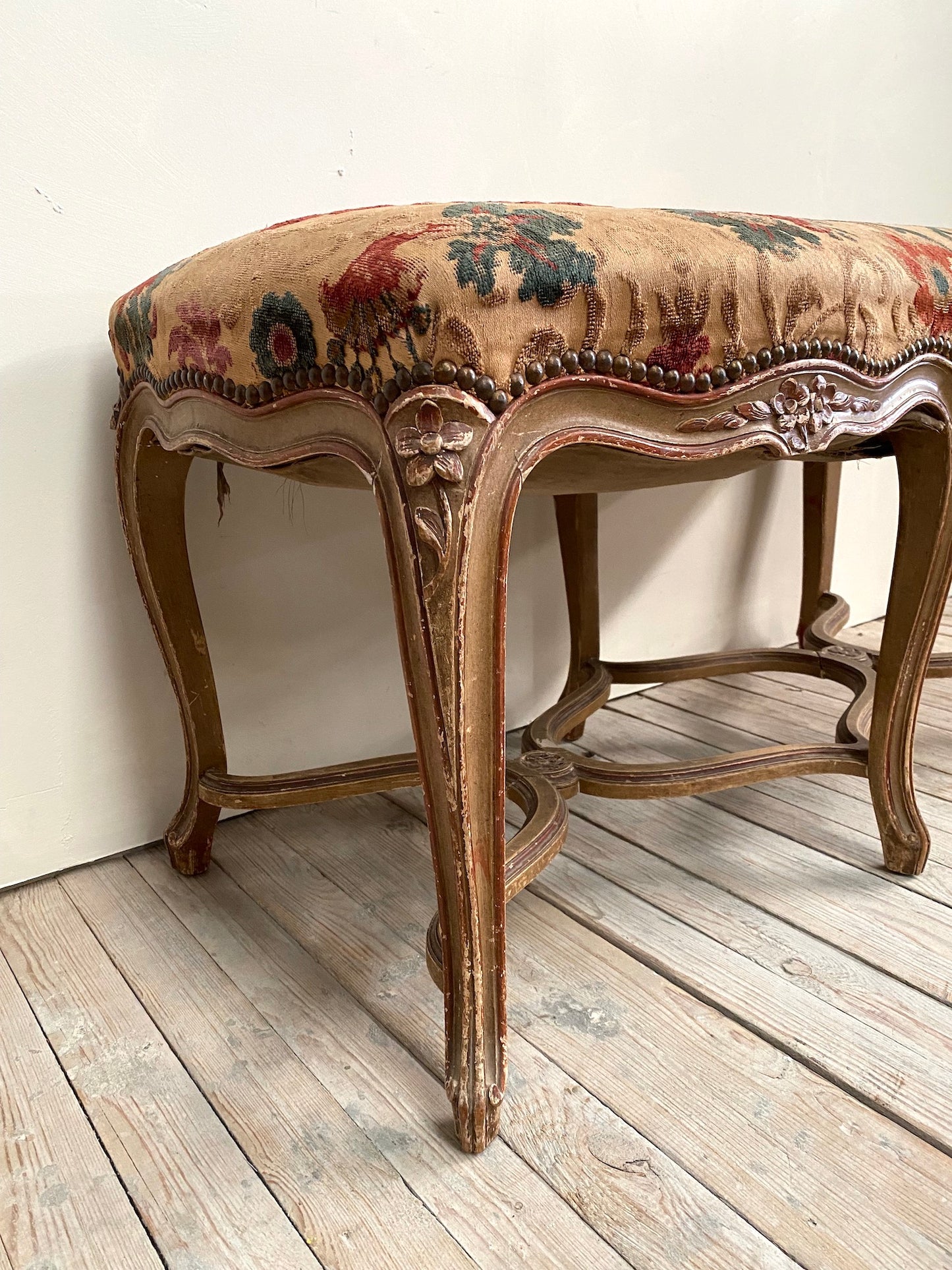 Antique Parisienne Louis XV Bench Seat