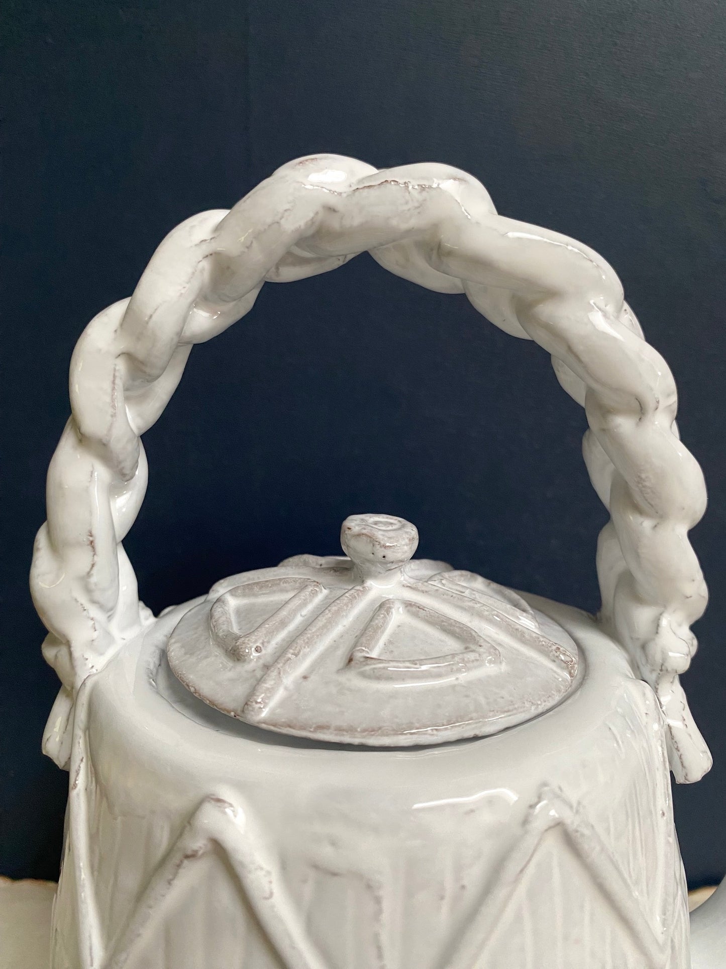 Astier de Villatte Braided Handle Teapot