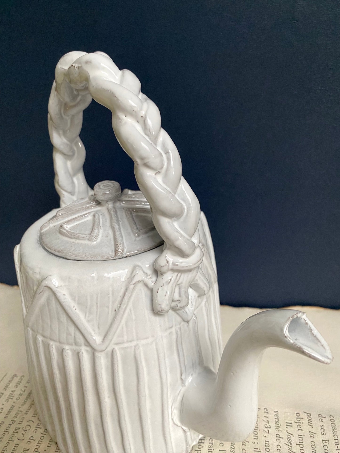 Astier de Villatte Braided Handle Teapot