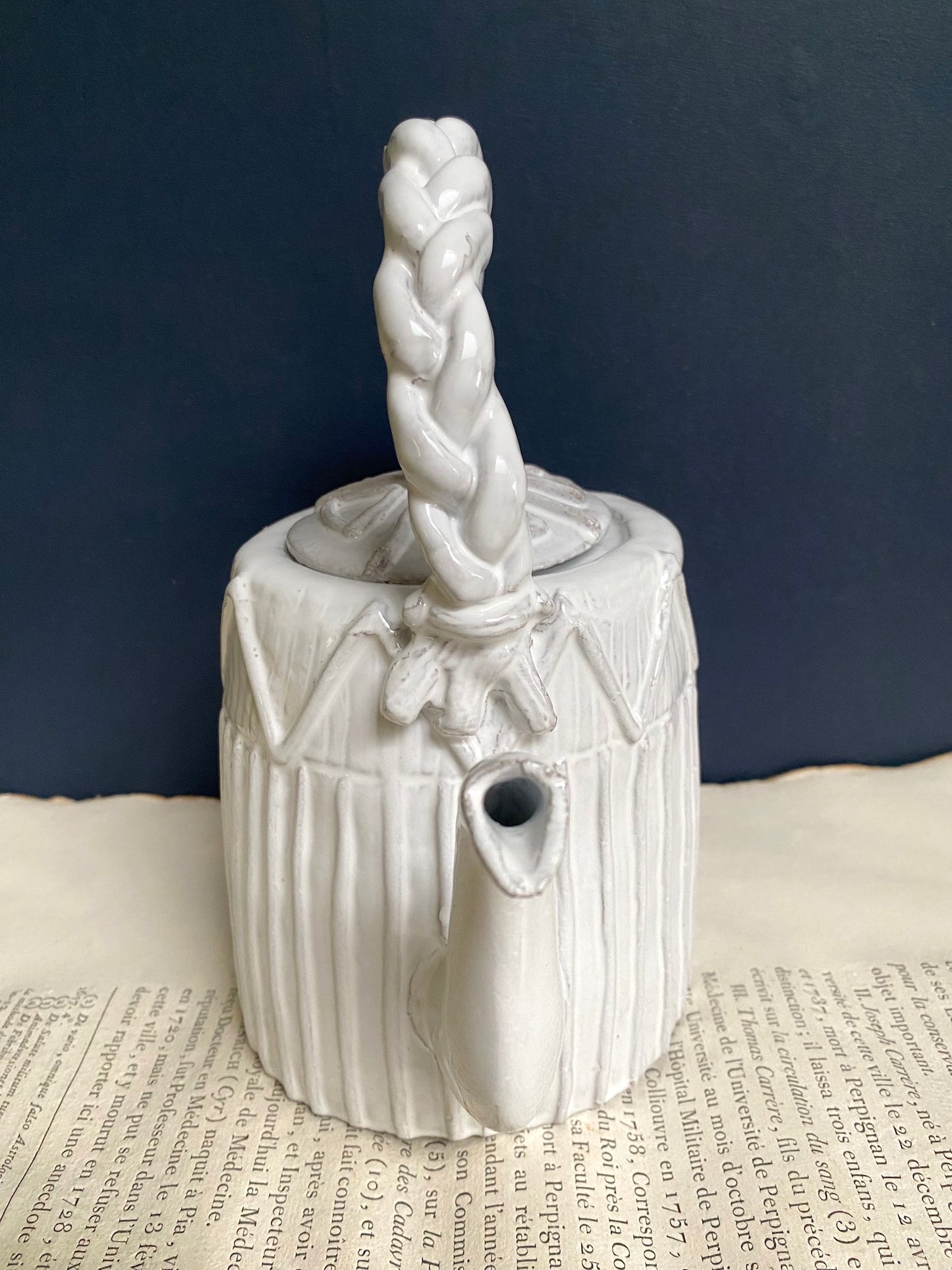 Astier de Villatte Braided Handle Teapot
