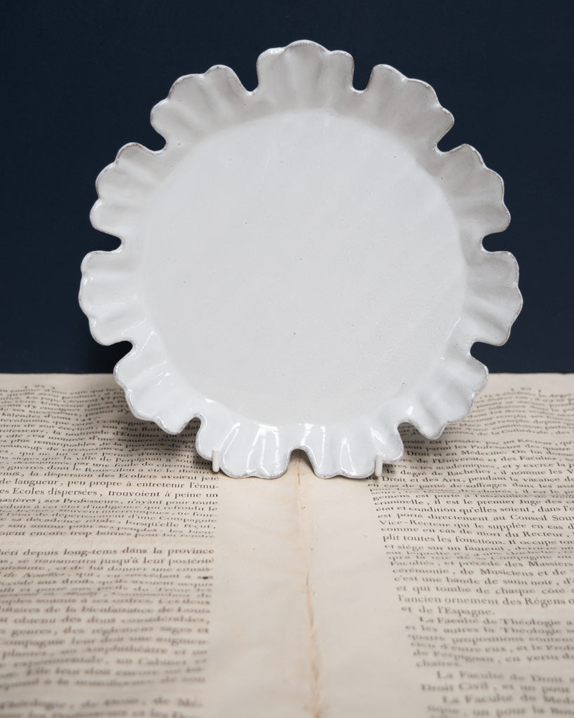 Astier de Villatte Chou Dinner Plate with 11 Petals