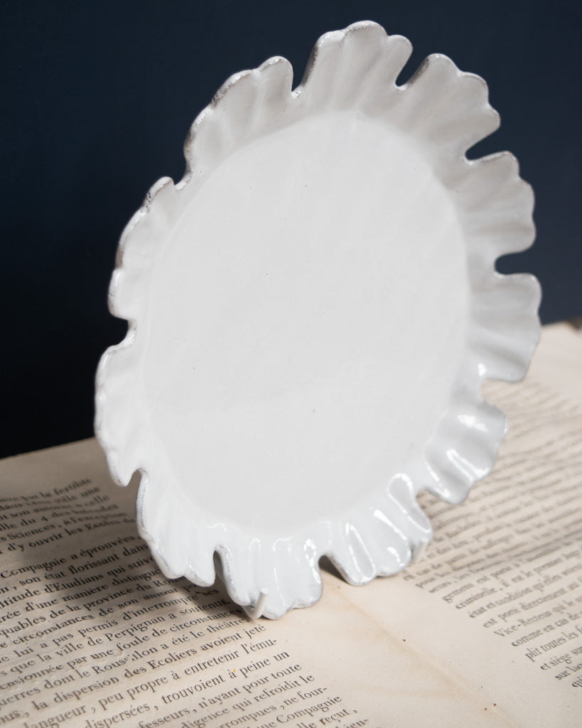 Astier de Villatte Chou Dinner Plate with 11 Petals