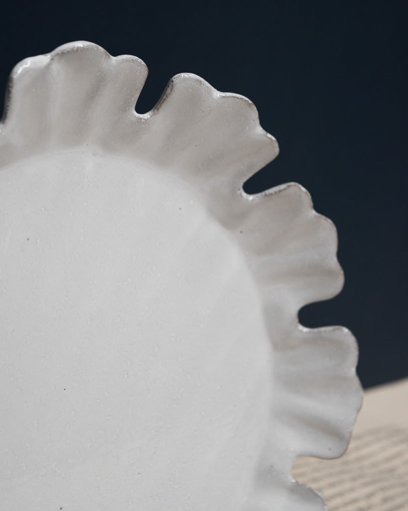 Astier de Villatte Chou Dinner Plate with 11 Petals