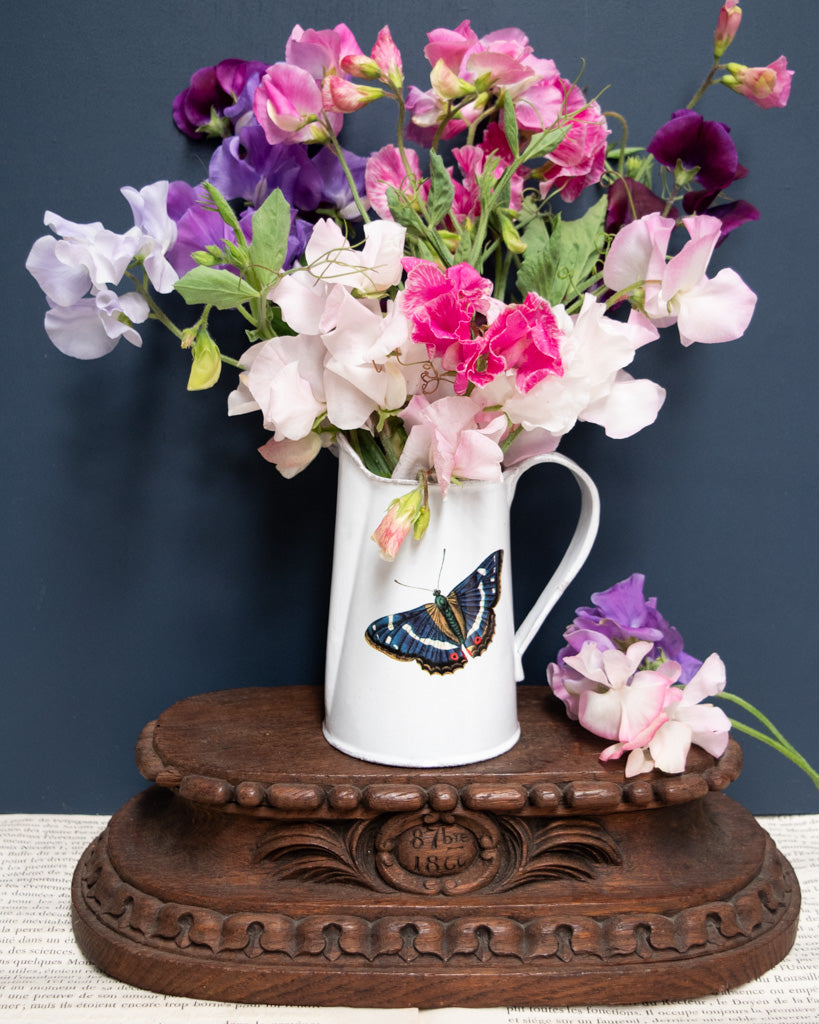 Astier de Villatte Dancing Butterflies Pitcher Vase