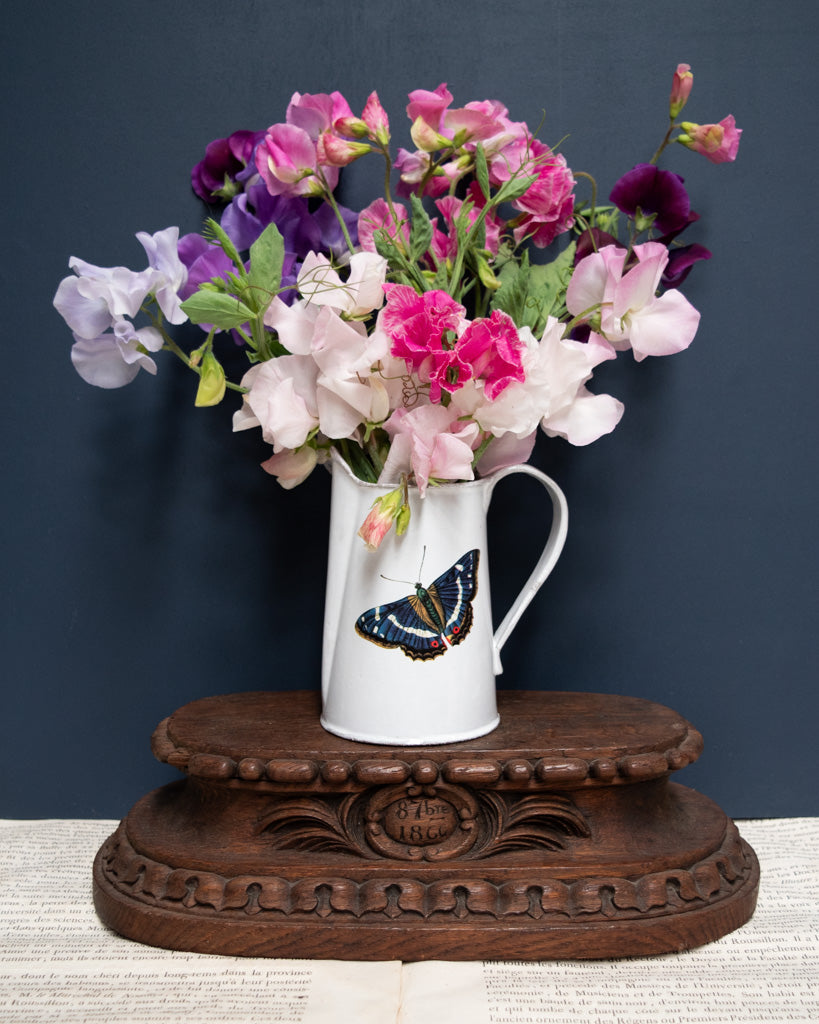 Astier de Villatte Dancing Butterflies Pitcher Vase