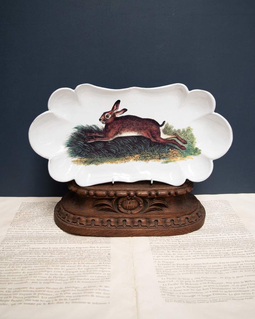 Astier de Villatte John Derian Jumping Rabbit Platter - RETIRED