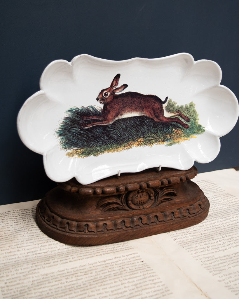 Astier de Villatte John Derian Jumping Rabbit Platter - RETIRED