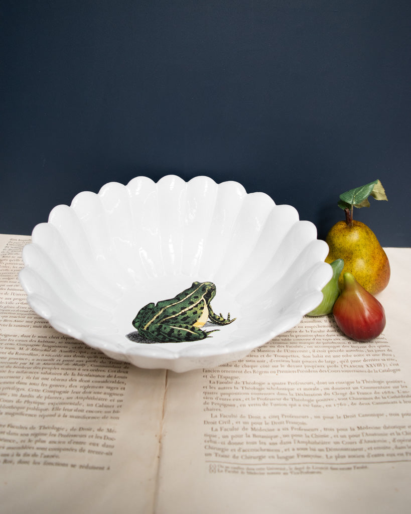 Astier de Villatte John Derian Sitting Frog Large Salad Bowl
