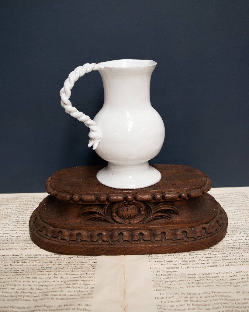 Astier de Villatte Pitcher with Braided Handle