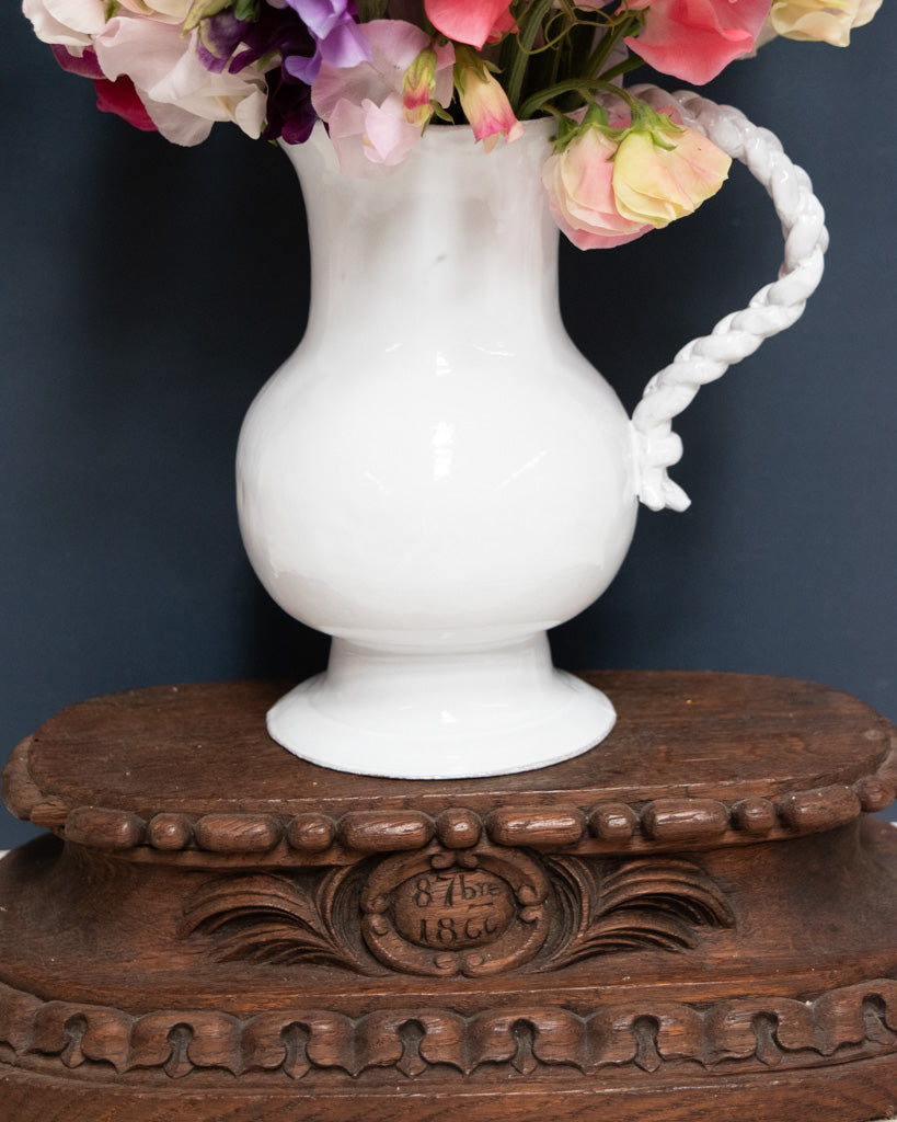 Astier de Villatte Pitcher with Braided Handle