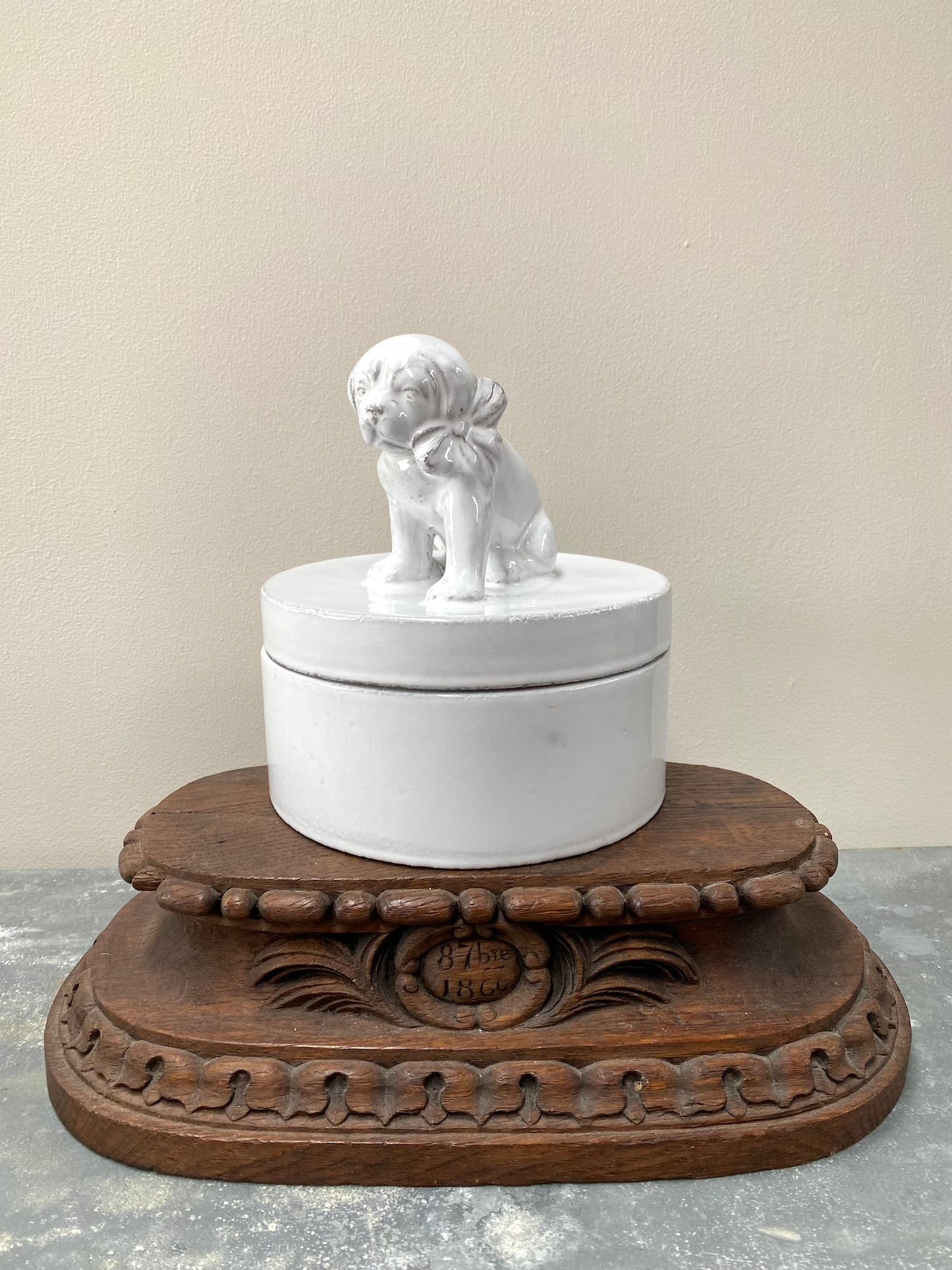 Astier de Villatte Puppy Dog Trinket Box - RETIRED