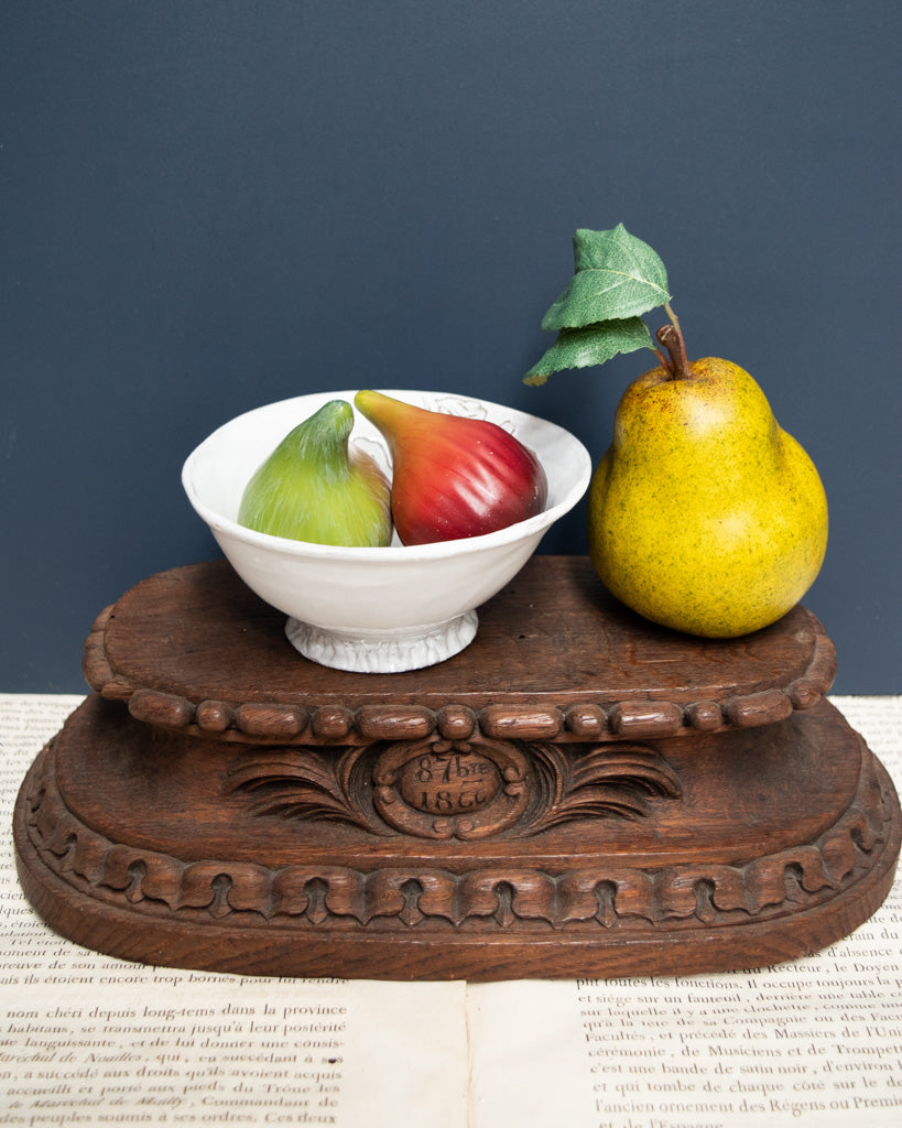 Astier de Villatte Setsuko Acorn Leaf Bowl on Stand