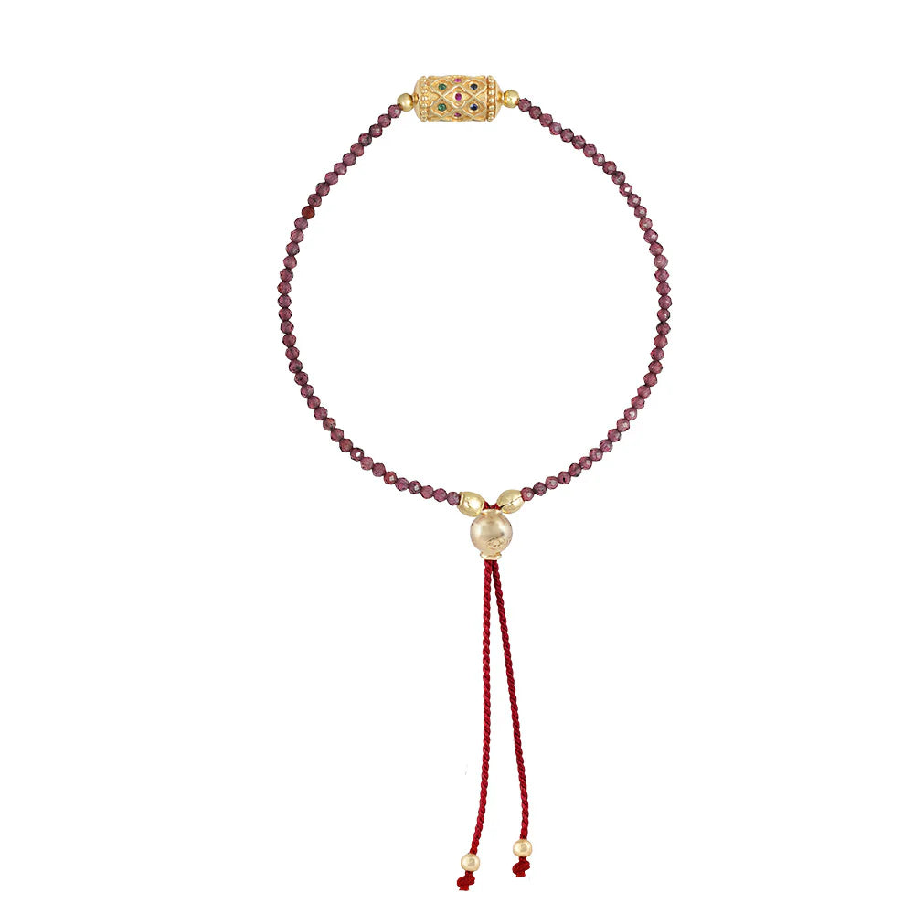 Fine French Gold Two Stones Bracelet - 'Rakhi I See You'