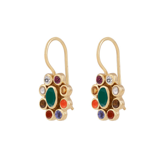 Dorothee Sausset Gold Earrings - '9 Planets'
